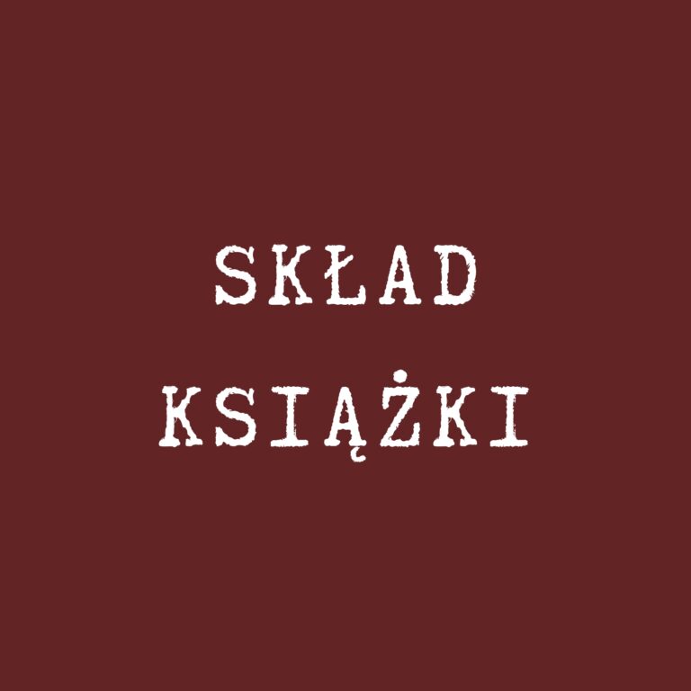 Tekst na bordowym tle informujący o ofercie usługi składu DTP książki i łamania książki - oferta wydawnicza
